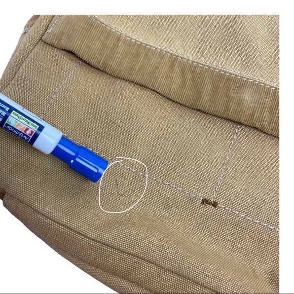 Fossil Tan Canvas Crossbody Messenger Bag - Vintage - Foldover - Picture 5 of 15